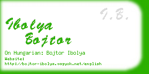 ibolya bojtor business card